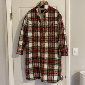 All Saints plaid coat
